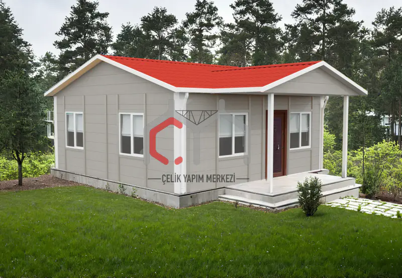 45 m² tek katlı prefabrik ev dış cephe görünümü