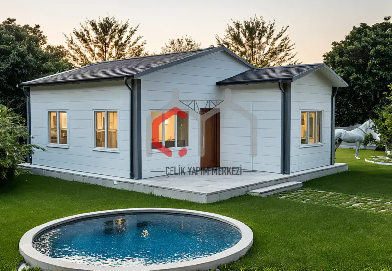 49 m² tek katlı prefabrik ev dış cephe görünümü