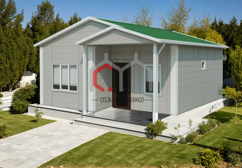 53 m² tek katlı prefabrik ev dış cephe görünümü