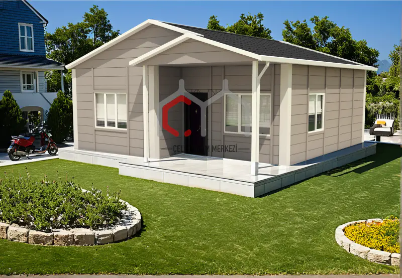 62 m² tek katlı prefabrik ev dış cephe görünümü