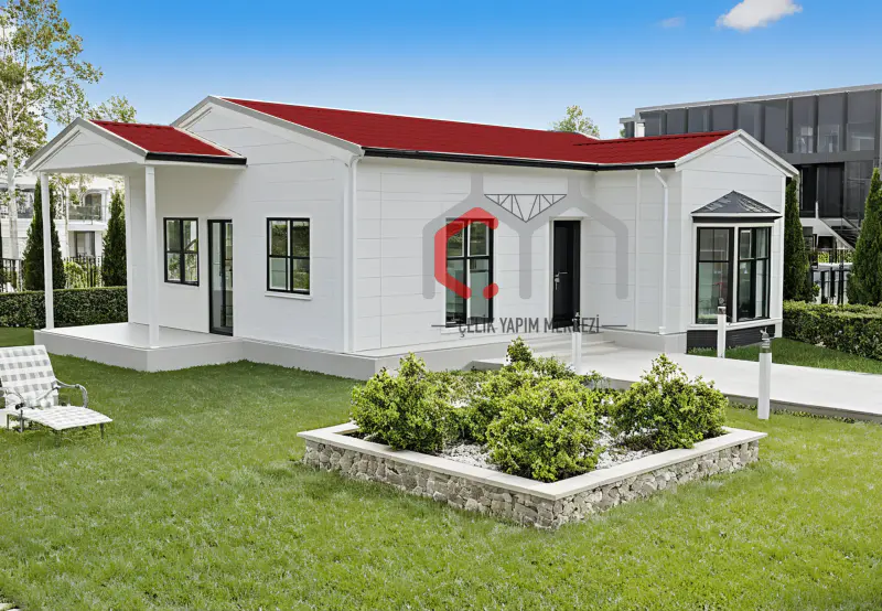 81 m² tek katlı prefabrik ev dış cephe görünümü