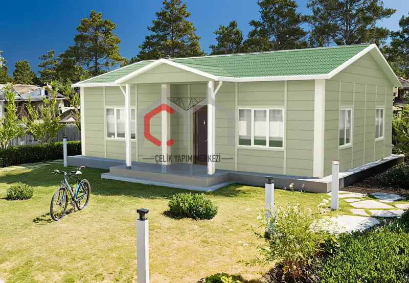 82 m² tek katlı prefabrik ev dış cephe görünümü