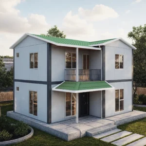 2+1 Çift Katlı Prefabrik Ev 100 m2