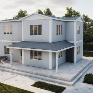4+1 Çift Katlı Prefabrik Ev 142 m2