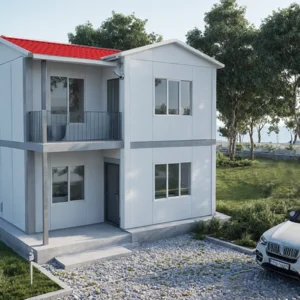 2+1 Çift Katlı Prefabrik Ev 82 m2